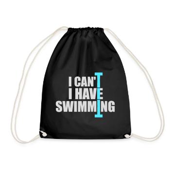 Je ne peux pas, j’ai une excuse de nageur drôle - Sac de sport léger - noir - Devant