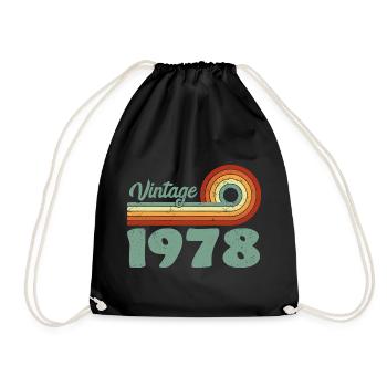 Vintage 1978 Anniversaire Montagne Rétro 1978 - Sac de sport léger - noir - Devant