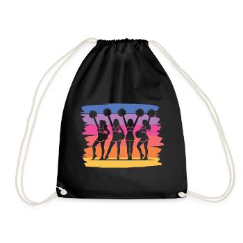 Cheerleader Cheer Mom Cheerleading - Drawstring Bag - black - Front