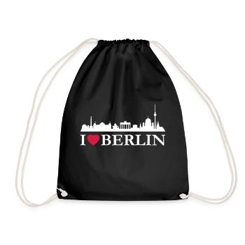 J'aime Berlin - Sac de sport léger - noir - Devant