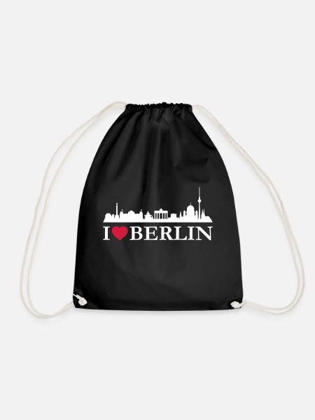 I love Berlin - Turnbeutel - Schwarz