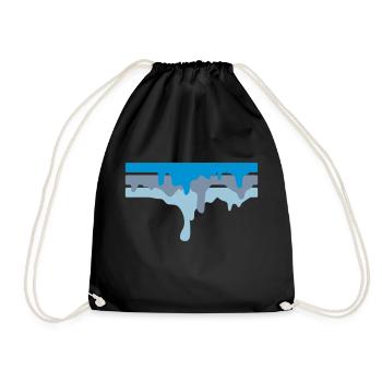 100% Graffiti Color DRIPS - Drawstring Bag - black - Front