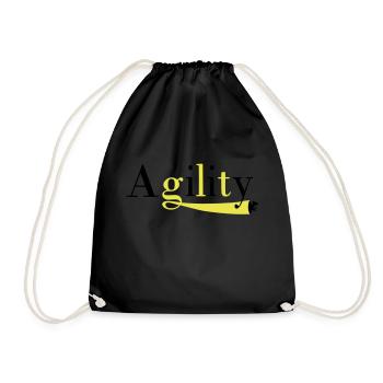 Agility tunnel - Drawstring Bag - black - Front