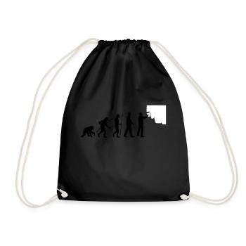 evolution_painters_062012_a_2c - Drawstring Bag - black - Front