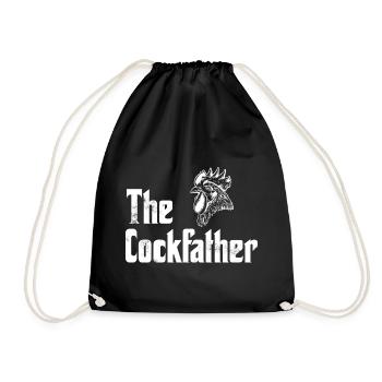 Poulet poulet coq - Sac de sport léger - noir - Devant