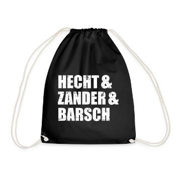 Angeln - Turnbeutel - Schwarz - Vorne