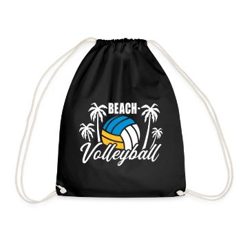 Beachvolleyball - Turnbeutel - Schwarz - Vorne