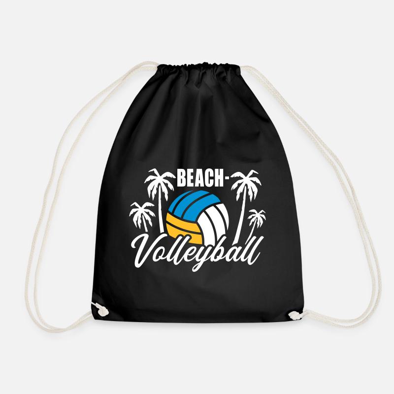 beach volleyball - Drawstring Bag - black