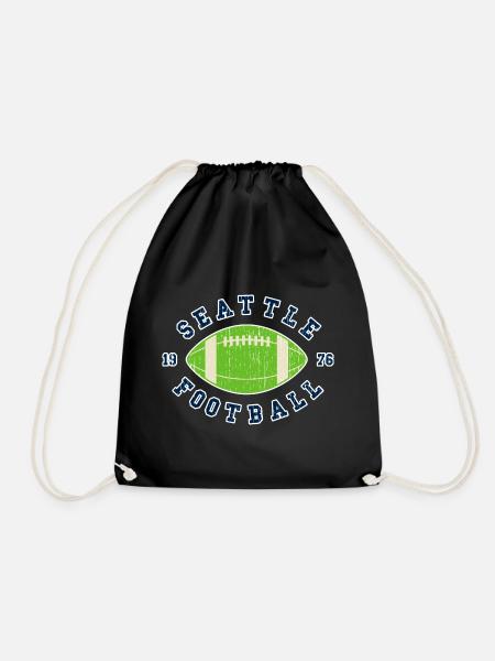 Seattle Football Emblem 1976 - Turnbeutel - Schwarz