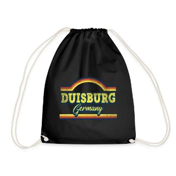 Duisburg Allemagne City Font Vintage Rétro - Sac de sport léger - noir - Devant