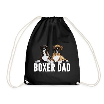 Boxer Hund Boxer Papa - Turnbeutel - Schwarz - Vorne