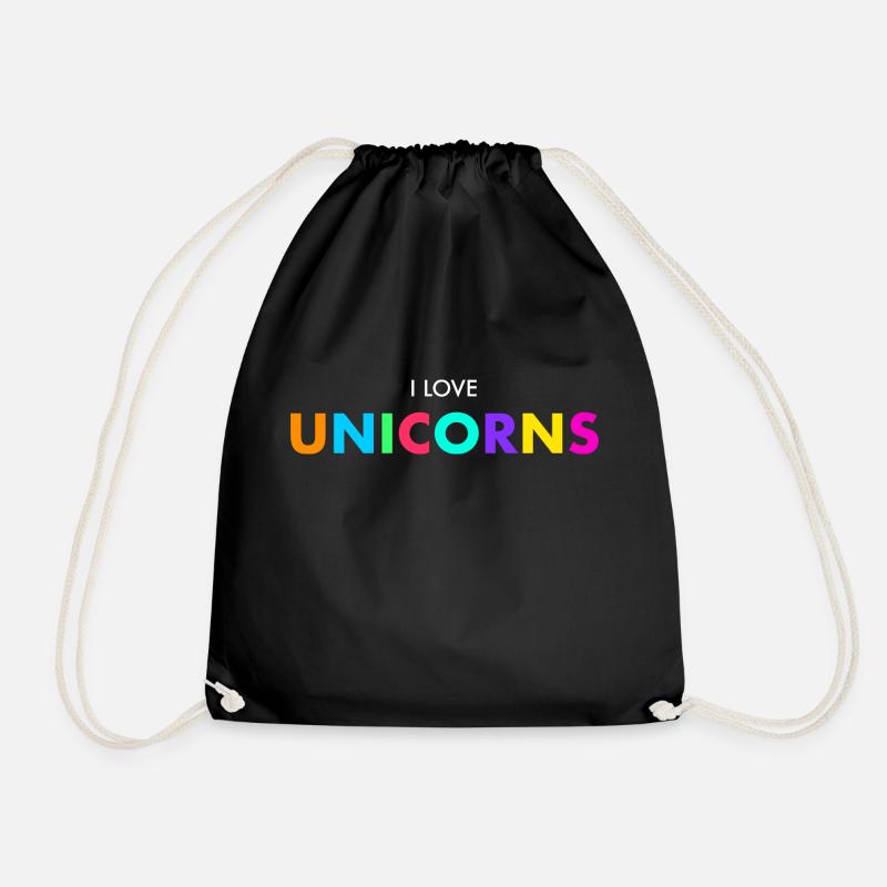 J'aime les licornes - Sac de sport léger - noir
