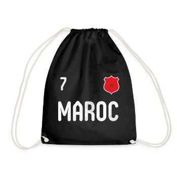Teeshirt Maroc avec le numéro 7 - Sac de sport léger - noir - Devant
