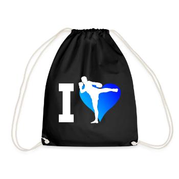 Boxe Thaïlandaise Hommes Thai Box Muay Thai Femmes - Sac de sport léger - noir - Devant