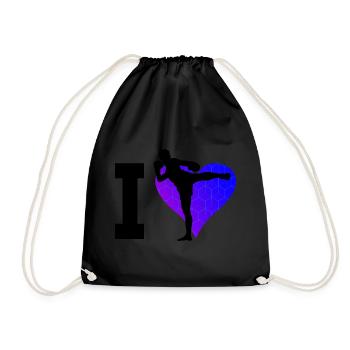 Boxe Thaï Muay Thaï Boxeur Thaï Femmes Hommes - Sac de sport léger - noir - Devant