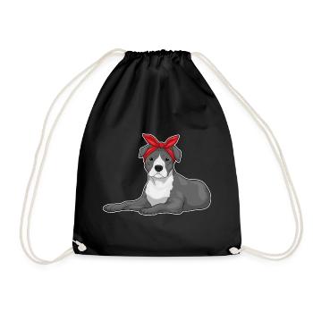 Arc de cheveux de pitbull - Sac de sport léger - noir - Devant