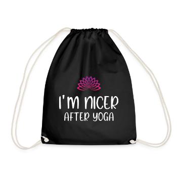 Je suis plus gentil après le yoga - Sac de sport léger - noir - Devant