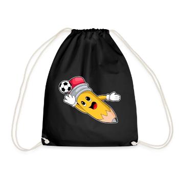 Pencil Soccer Player Soccer - Sac de sport léger - noir - Devant