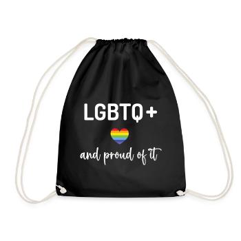 Pride Month - LGBTQ+ And Proud of It - Drawstring Bag - black - Front