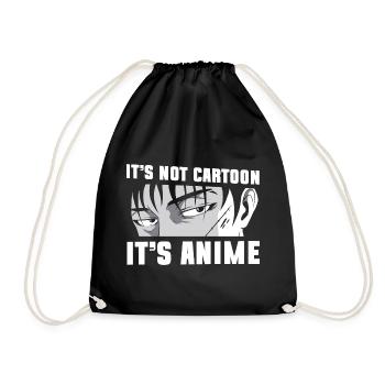 Manga Senpai Kanji Nerd - Drawstring Bag - black - Front