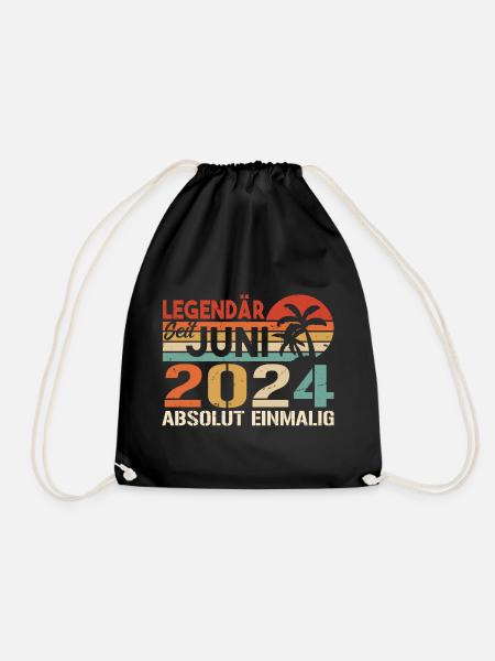 Legendär seit Juni 2024 - Geburtstag 2024 - Turnbeutel - Schwarz