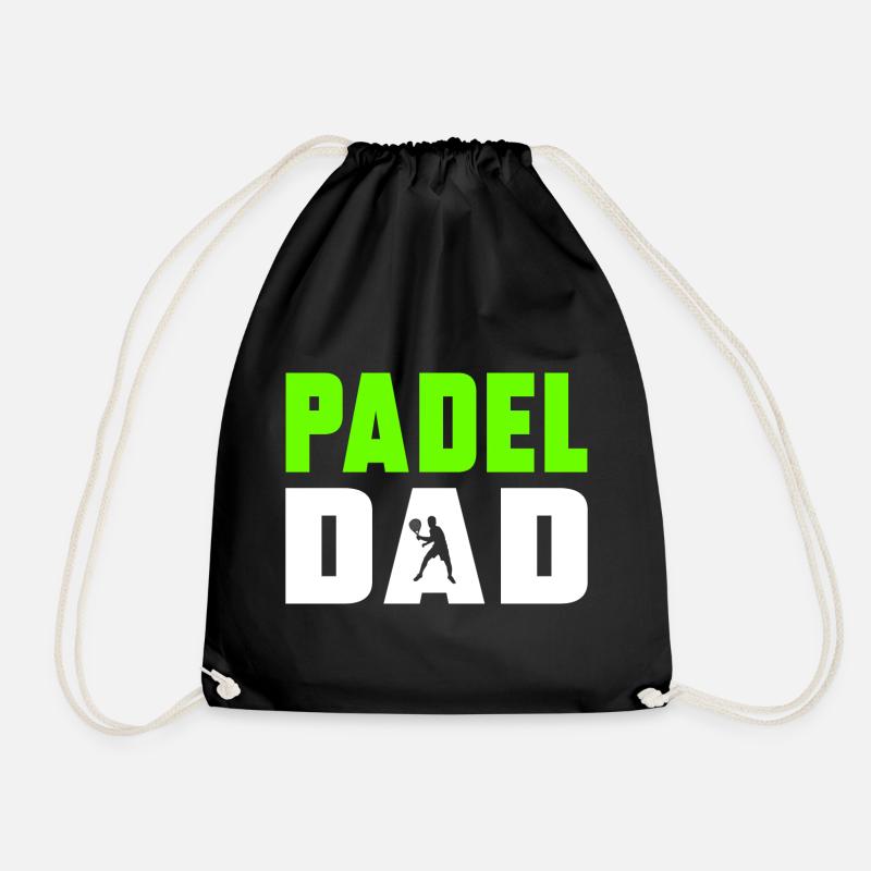 Padel Dad - Drawstring Bag - black