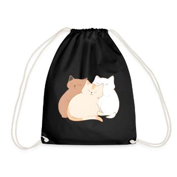 Chilling Cats - Turnbeutel - Schwarz - Vorne