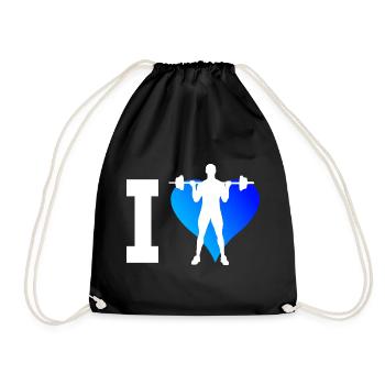 Women's Strength Training Men's Endurance Training - Drawstring Bag - black - Front