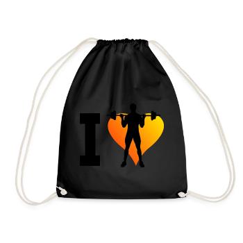 Cardio Endurance Training Weightlifting Men - Drawstring Bag - black - Front