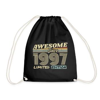 Vintage 1997 Rétro - Cadeau D’anniversaire 1997 - Sac de sport léger - noir - Devant
