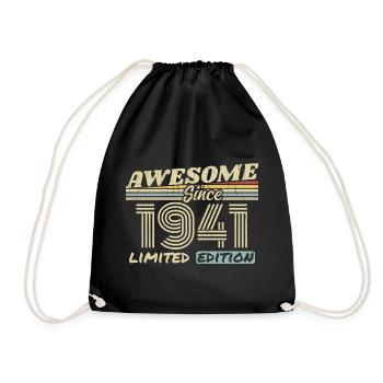 Vintage 1941 Rétro - Cadeau D’anniversaire 1941 - Sac de sport léger - noir - Devant