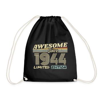 Vintage 1944 Rétro - Cadeau D’anniversaire 1944 - Sac de sport léger - noir - Devant