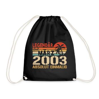 Légendaire depuis mars 2003 - absolument unique - Sac de sport léger - noir - Devant