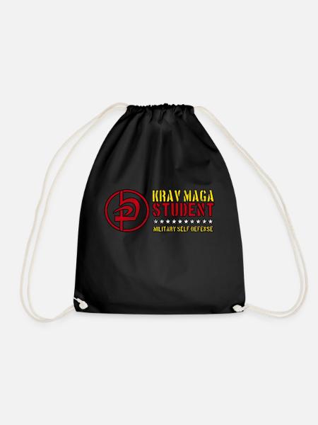 Krav Maga Schüler Kampfkunst Verteidigung Persönliches - Turnbeutel - Schwarz