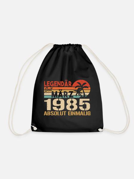 Legendär Seit März 1985 - Absolut Einmalig - Turnbeutel - Schwarz