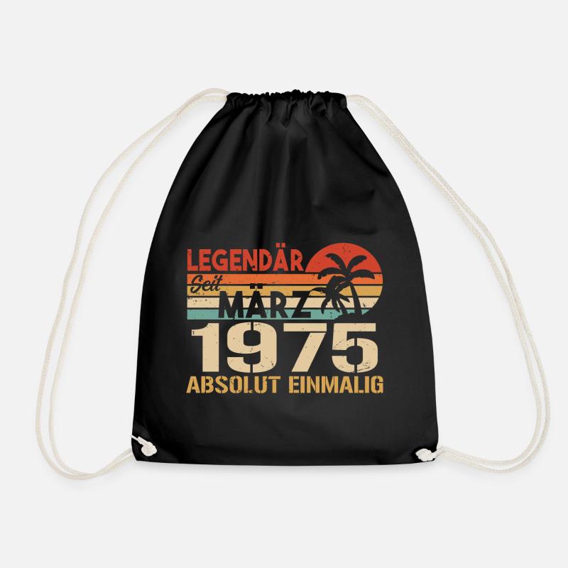 Legendär Seit März 1975 - Absolut Einmalig - Turnbeutel - Schwarz