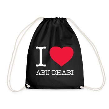 I LOVE ABU DHABI - Turnbeutel - Schwarz - Vorne