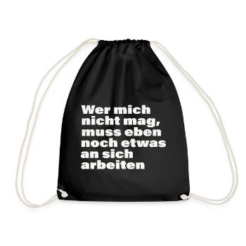 WER MICH NICHT MAG - Turnbeutel - Schwarz - Vorne