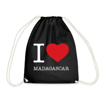 I LOVE MADAGASCAR - Turnbeutel - Schwarz - Vorne