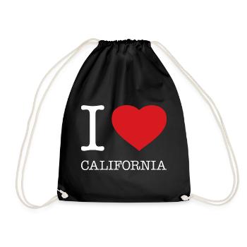 I LOVE CALIFORNIA - Drawstring Bag - black - Front