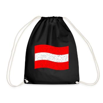 Drapeau vintage de l’Autriche - Sac de sport léger - noir - Devant