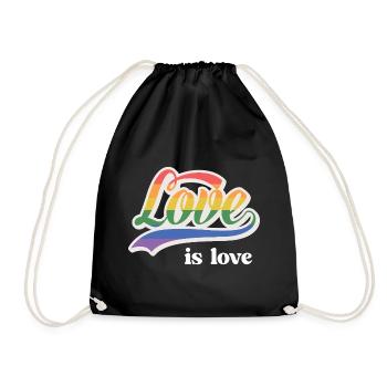 Mois de la fierté LGBT - Love is Love - Sac de sport léger - noir - Devant