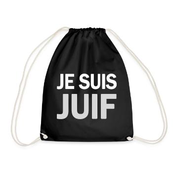 T SHIRT JE SUIS JUIF - Sac de sport léger - noir - Devant