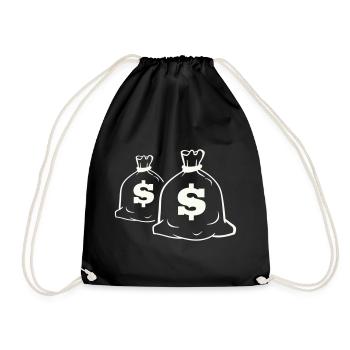 Sac d’argent motif design - Sac de sport léger - noir - Devant