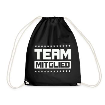 Team Mitglied - Turnbeutel - Schwarz - Vorne