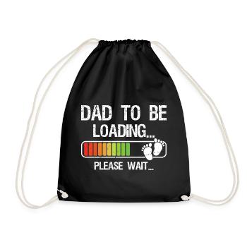 Expecting Dad Shirt Gift for Dad-To-Be Loading - Turnbeutel - Schwarz - Vorne