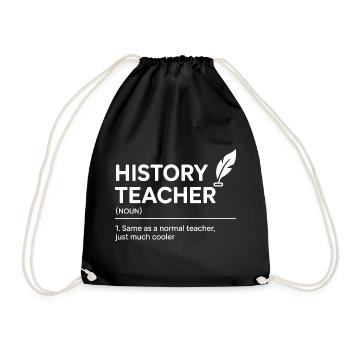 Professeur d’histoire Définition Drôle Retour à l’école - Sac de sport léger - noir - Devant