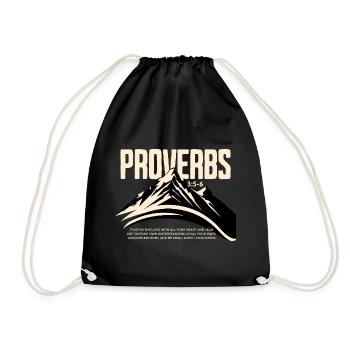 Proverbes 3 5 6 Faites confiance à M. Berg Foi - Sac de sport léger - noir - Devant