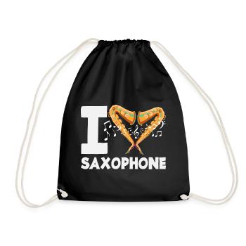 J’adore le saxophoniste - Sac de sport léger - noir - Devant