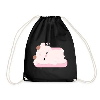 Vache fatiguée - Sac de sport léger - noir - Devant